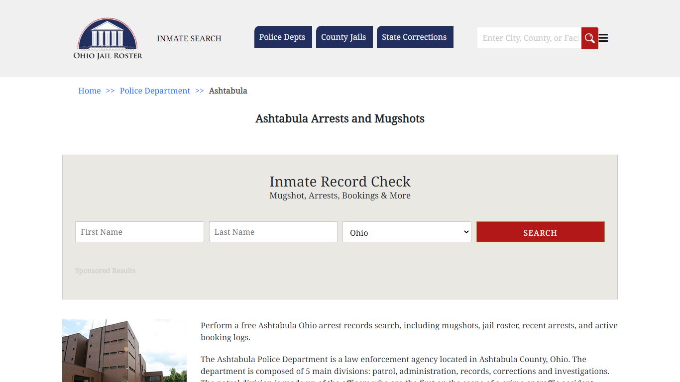 Ashtabula Arrests and Mugshots | Jail Roster Search